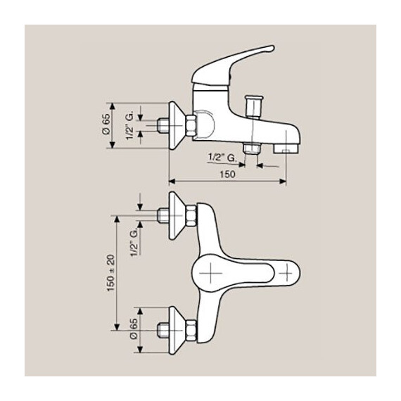 СМЕСИТЕЛЬ ДЛЯ ВАННЫ EMMEVI WINNY CR95001A