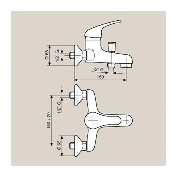 СМЕСИТЕЛЬ ДЛЯ ВАННЫ EMMEVI WINNY CR95001A