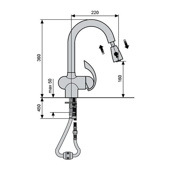 СМЕСИТЕЛЬ ДЛЯ КУХНИ EMMEVI RAMSES 72067