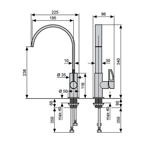 СМЕСИТЕЛЬ ДЛЯ КУХНИ EMMEVI MINU CR83007LA