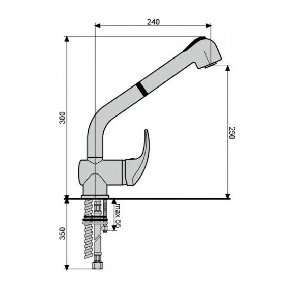 СМЕСИТЕЛЬ ДЛЯ КУХНИ EMMEVI ANUBIS 7066 СМЕСИТЕЛЬ ДЛЯ КУХНИ EMMEVI ANUBIS 7066
