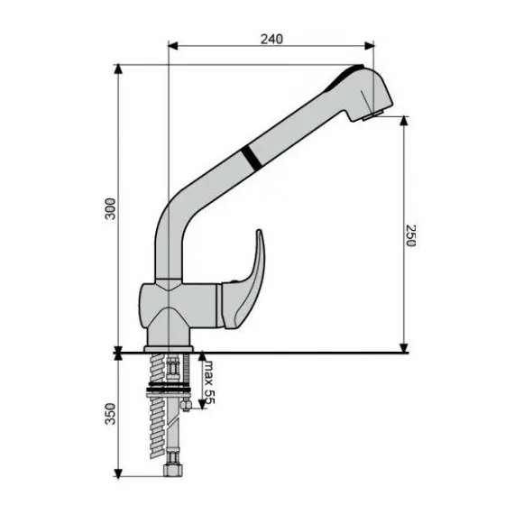 СМЕСИТЕЛЬ ДЛЯ КУХНИ EMMEVI ANUBIS 7066