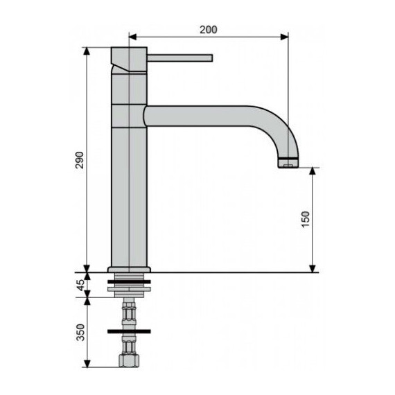 СМЕСИТЕЛЬ ДЛЯ КУХНИ EMMEVI PIPER 45007 СМЕСИТЕЛЬ ДЛЯ КУХНИ EMMEVI PIPER 45007