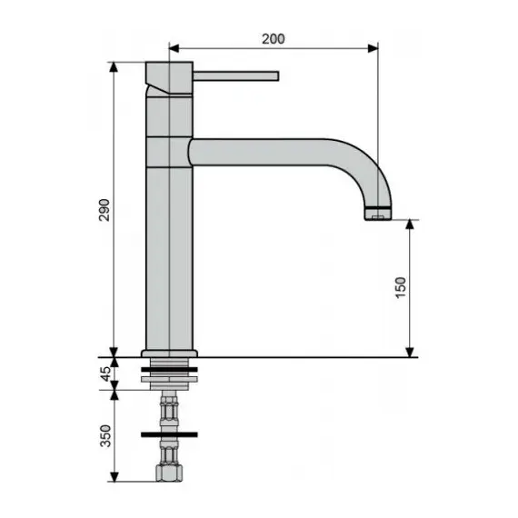 СМЕСИТЕЛЬ ДЛЯ КУХНИ EMMEVI PIPER 45007