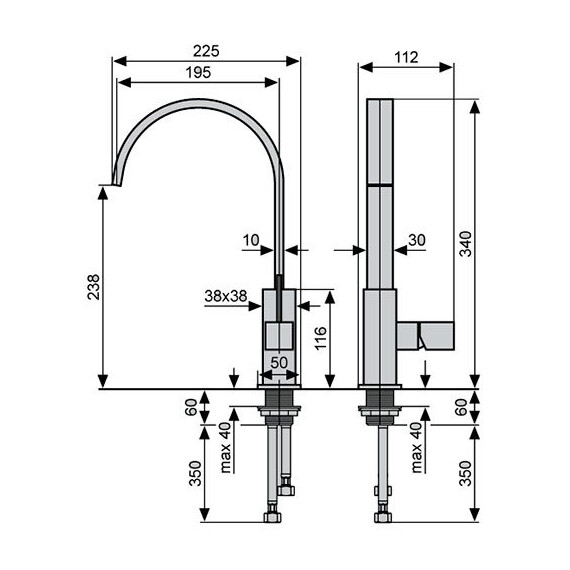 СМЕСИТЕЛЬ ДЛЯ КУХНИ EMMEVI SIRIS CR47007 СМЕСИТЕЛЬ ДЛЯ КУХНИ EMMEVI SIRIS CR47007