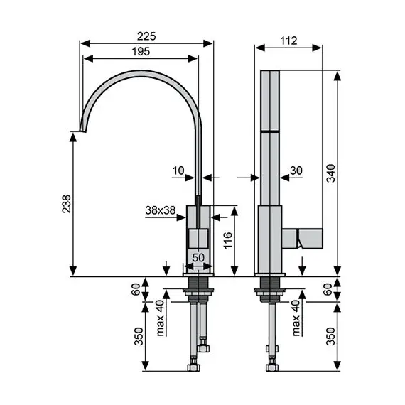 СМЕСИТЕЛЬ ДЛЯ КУХНИ EMMEVI SIRIS CR47007