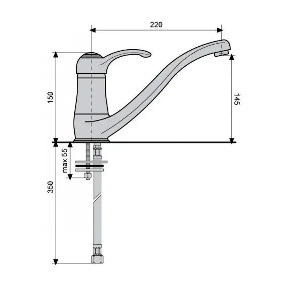 СМЕСИТЕЛЬ ДЛЯ КУХНИ EMMEVI HARMONY 22095