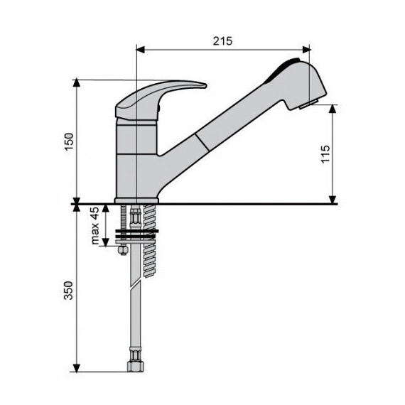 СМЕСИТЕЛЬ ДЛЯ КУХНИ EMMEVI ANUBIS 7065