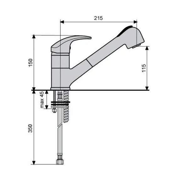 СМЕСИТЕЛЬ ДЛЯ КУХНИ EMMEVI ANUBIS 7065