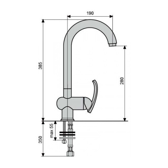 СМЕСИТЕЛЬ ДЛЯ КУХНИ EMMEVI RAMSES 72007