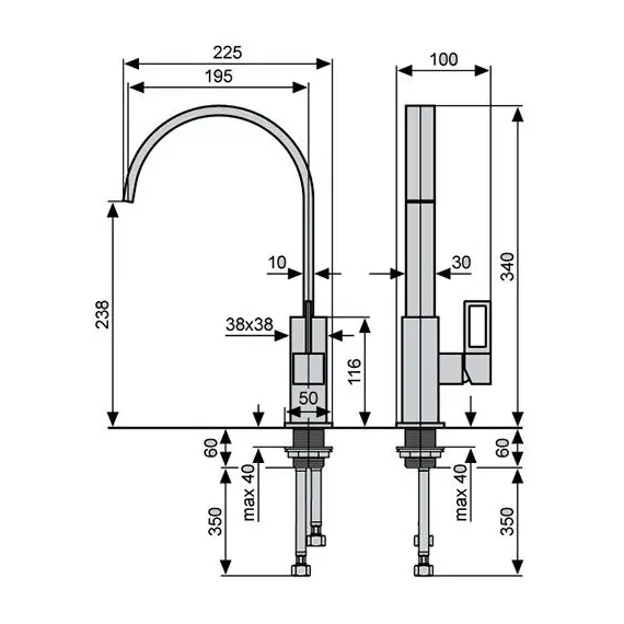 СМЕСИТЕЛЬ ДЛЯ КУХНИ EMMEVI SIRIS CR47007LA