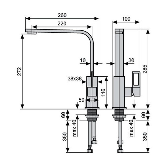 СМЕСИТЕЛЬ ДЛЯ КУХНИ EMMEVI GEA CR26007LA