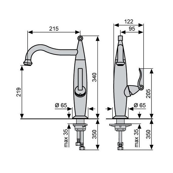 СМЕСИТЕЛЬ ДЛЯ КУХНИ EMMEVI ABEL 39007