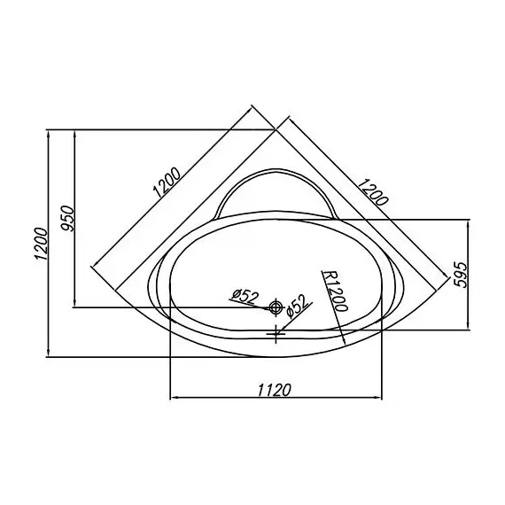 ВАННА АКРИЛОВАЯ KOLPA SAN ROYAL 120X120