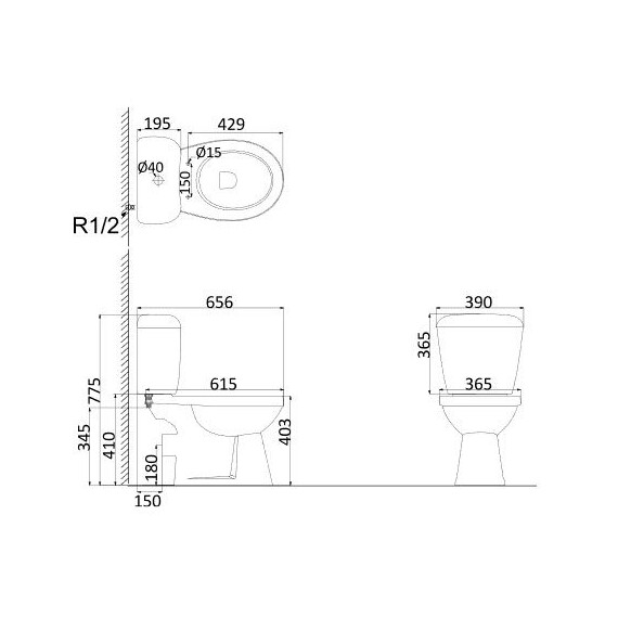 УНИТАЗ НАПОЛЬНЫЙ CREO CERAMIQUE PROJECT PR1002S+PR1003S С КРЫШКОЙ МИКРОЛИФТ