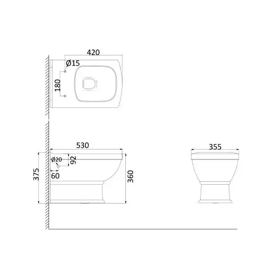 УНИТАЗ ПОДВЕСНОЙ CREO CERAMIQUE ORLEANS OR1100 С КРЫШКОЙ МИКРОЛИФТ