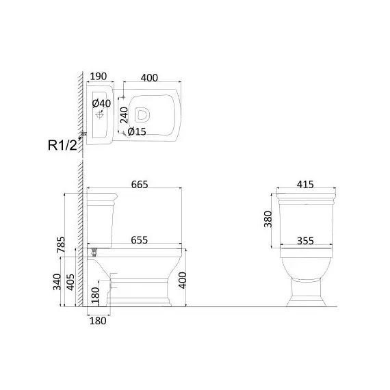 УНИТАЗ НАПОЛЬНЫЙ CREO CERAMIQUE ORLEANS OR1002+OR1003 С КРЫШКОЙ МИКРОЛИФТ