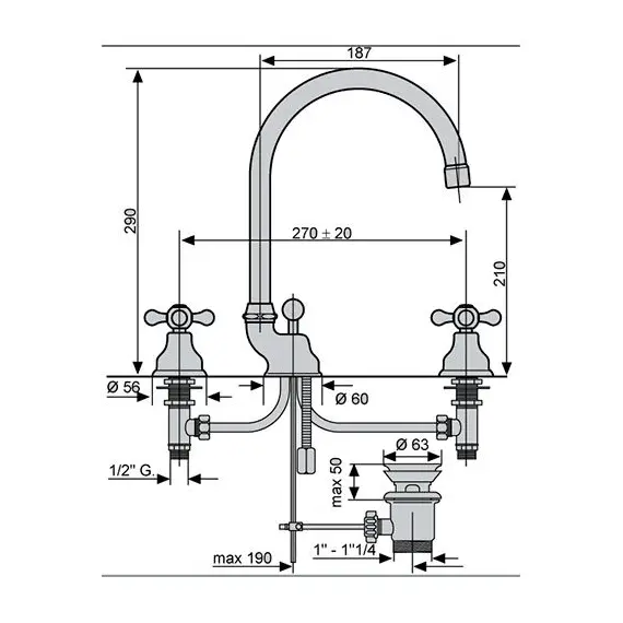 СМЕСИТЕЛЬ ДЛЯ РАКОВИНЫ EMMEVI DECO CLASSIC 12043