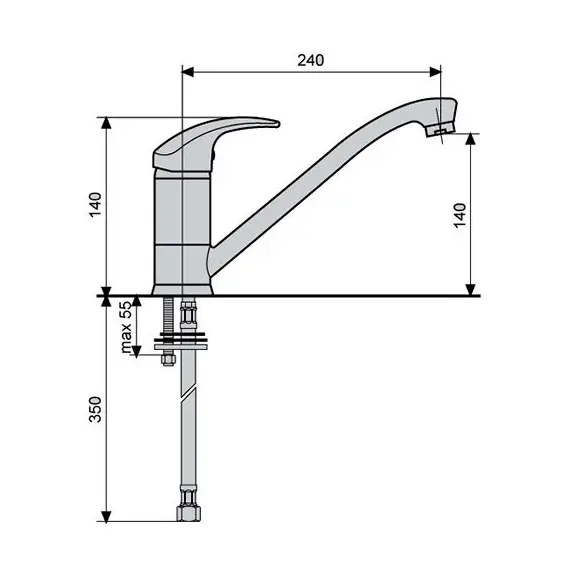 СМЕСИТЕЛЬ ДЛЯ КУХНИ EMMEVI ANUBIS 7097