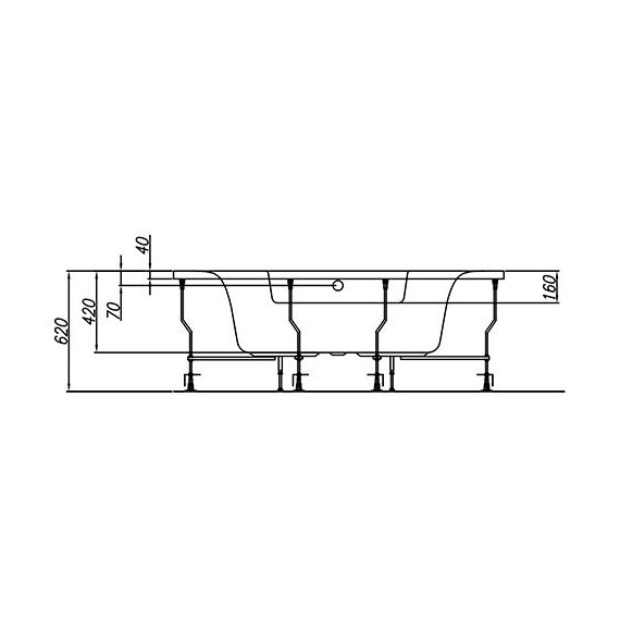 ВАННА АКРИЛОВАЯ KOLPA SAN ROYAL 120X120