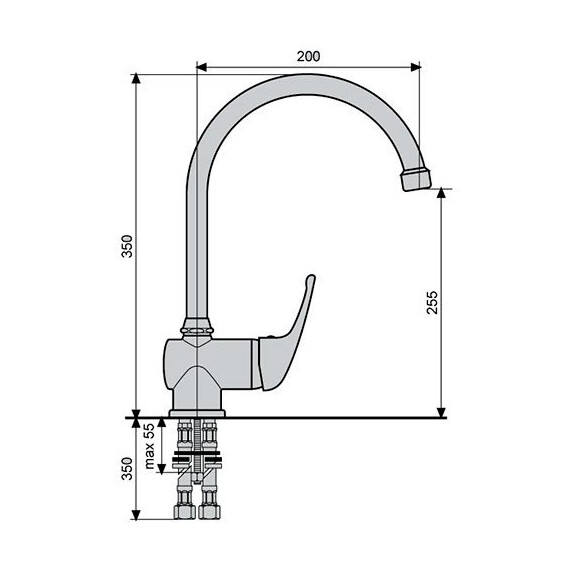 СМЕСИТЕЛЬ ДЛЯ КУХНИ EMMEVI AMBRA CR9074