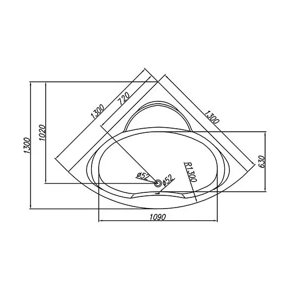 ВАННА АКРИЛОВАЯ KOLPA SAN ROYAL 130X130