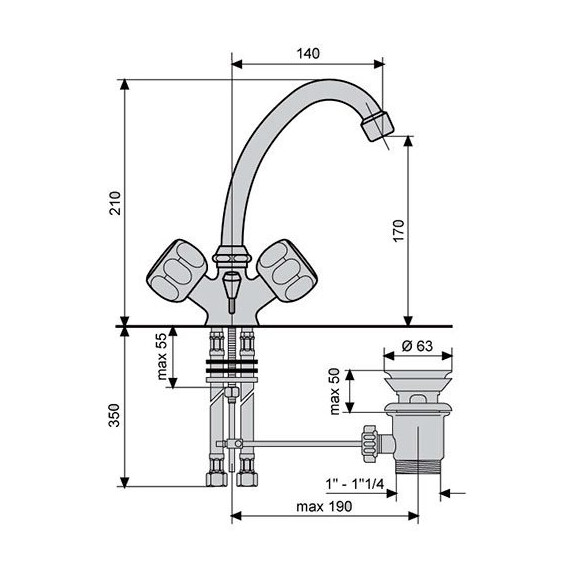 СМЕСИТЕЛЬ ДЛЯ РАКОВИНЫ EMMEVI SOLE CR15913 СМЕСИТЕЛЬ ДЛЯ РАКОВИНЫ EMMEVI SOLE CR15913