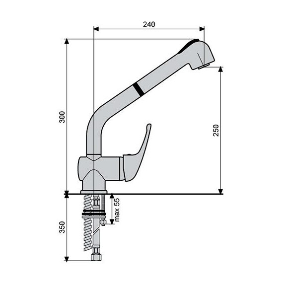 СМЕСИТЕЛЬ ДЛЯ КУХНИ EMMEVI AMBRA CR9066