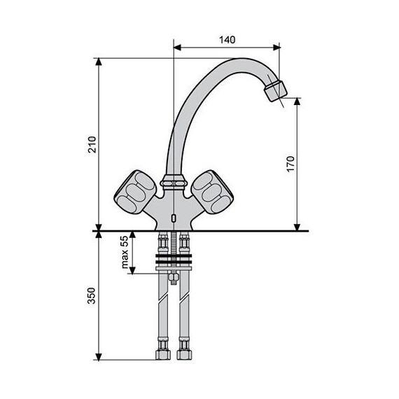 СМЕСИТЕЛЬ ДЛЯ РАКОВИНЫ EMMEVI SOLE CR15903