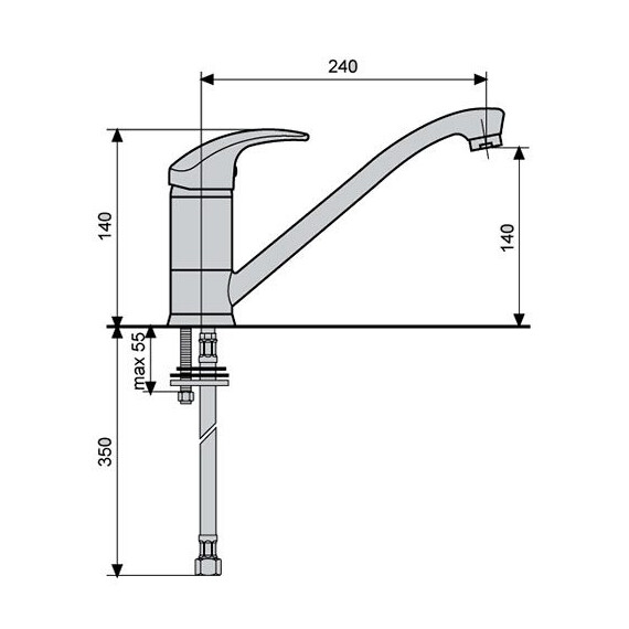 СМЕСИТЕЛЬ ДЛЯ КУХНИ EMMEVI ANUBIS 7097