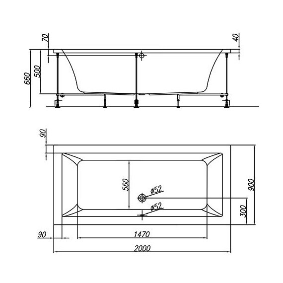 ВАННА АКРИЛОВАЯ KOLPA SAN RAPIDO 200X90 ВАННА АКРИЛОВАЯ KOLPA SAN RAPIDO 200X90
