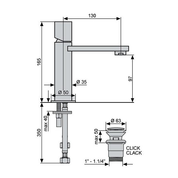 СМЕСИТЕЛЬ ДЛЯ РАКОВИНЫ EMMEVI ADE CR78003