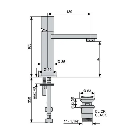 СМЕСИТЕЛЬ ДЛЯ РАКОВИНЫ EMMEVI ADE CR78003