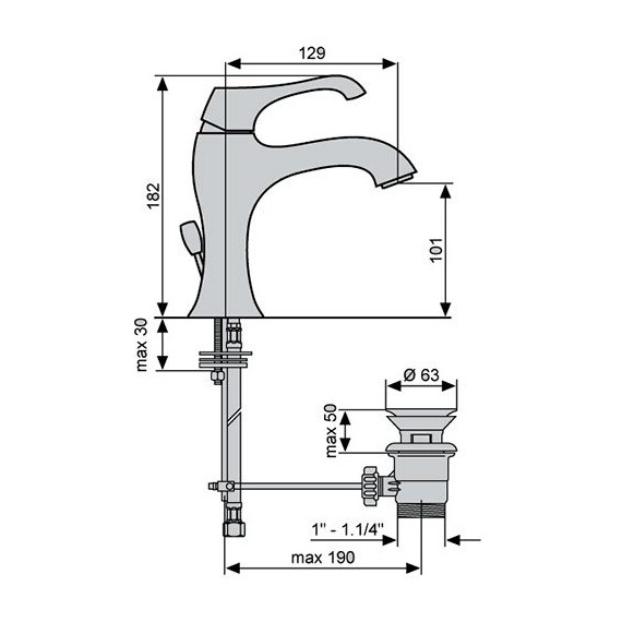 СМЕСИТЕЛЬ ДЛЯ РАКОВИНЫ EMMEVI ARES 76003