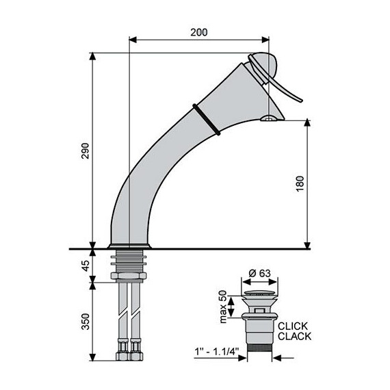 СМЕСИТЕЛЬ ДЛЯ РАКОВИНЫ EMMEVI CHEOPE 5006 СМЕСИТЕЛЬ ДЛЯ РАКОВИНЫ EMMEVI CHEOPE 5006