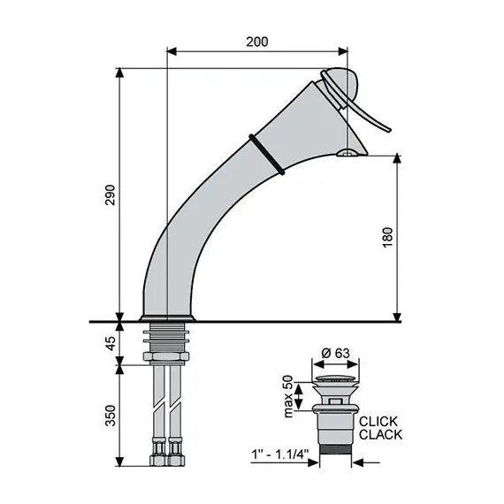 СМЕСИТЕЛЬ ДЛЯ РАКОВИНЫ EMMEVI CHEOPE 5006