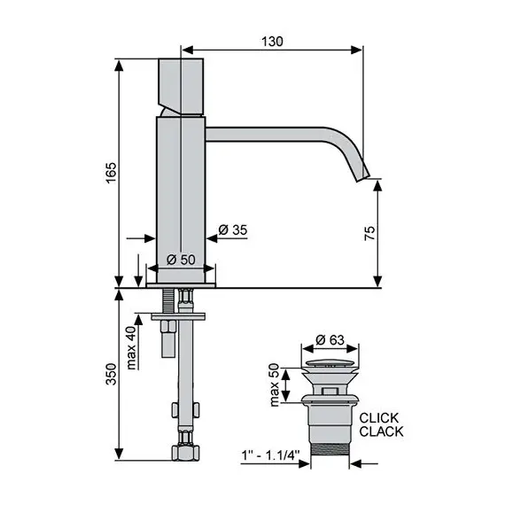 СМЕСИТЕЛЬ ДЛЯ РАКОВИНЫ EMMEVI MINU CR83003