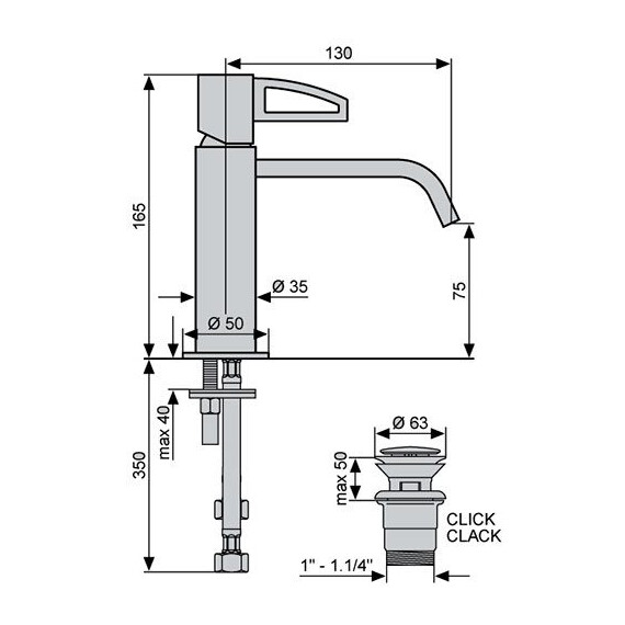 СМЕСИТЕЛЬ ДЛЯ РАКОВИНЫ EMMEVI MINU CR83003LA