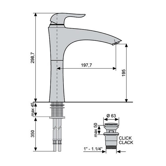 СМЕСИТЕЛЬ ДЛЯ РАКОВИНЫ EMMEVI NECO 91006