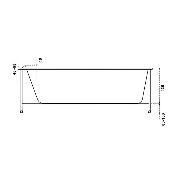 ВАННА RELISAN ECO PLUS МЕГА 160Х70