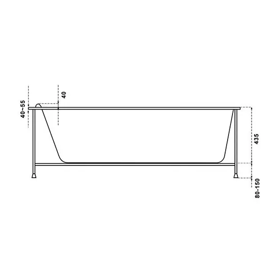 ВАННА RELISAN ECO PLUS МЕГА 160Х70