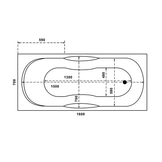 ВАННА RELISAN ECO PLUS МЕГА 160Х70