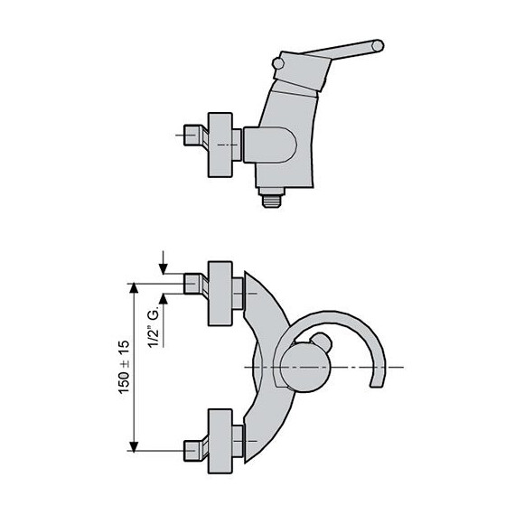 СМЕСИТЕЛЬ ДЛЯ ДУША EMMEVI TWIST 6602