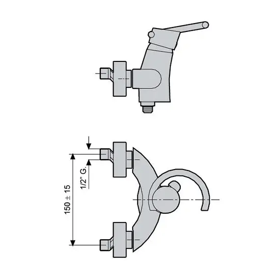 СМЕСИТЕЛЬ ДЛЯ ДУША EMMEVI TWIST 6602