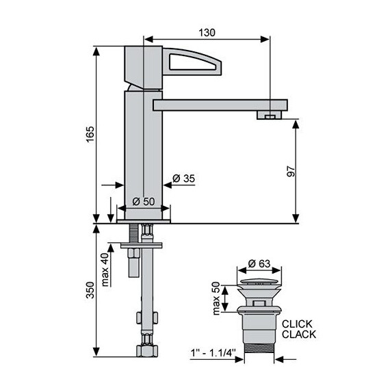 СМЕСИТЕЛЬ ДЛЯ РАКОВИНЫ EMMEVI ADE CR78003LA