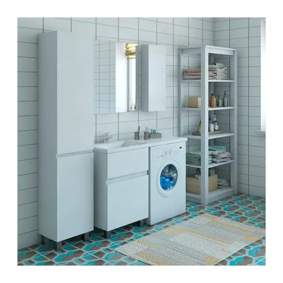 КОМПЛЕКТ МЕБЕЛИ DALLAS LUXE 1100Х482 ЛЕВОСТОРОННИЙ НАПОЛЬНЫЙ 2 ЯЩИКА (ШХГХВ) 448Х476Х860