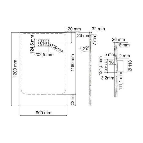 ДУШЕВОЙ ПОДДОН WASSERKRAFT ELBE 74T07 ПРЯМОУГОЛЬНИК ДУШЕВОЙ ПОДДОН WASSERKRAFT ELBE 74T07 ПРЯМОУГОЛЬНИК