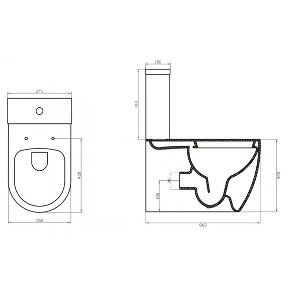 УНИТАЗ-КОМПАКТ БЕЗОБОДКОВЫЙ BELBAGNO MARINO