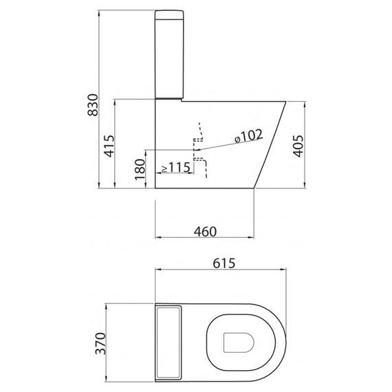 УНИТАЗ-КОМПАКТ БЕЗОБОДКОВЫЙ BELBAGNO FLAY-R