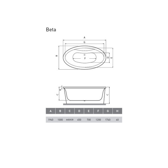 ВАННА АКРИЛОВАЯ VAYER BETA 194X100 KPL EXKLUSIV ВАННА АКРИЛОВАЯ VAYER BETA 194X100 KPL EXKLUSIV